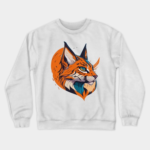 Lynx Portrait Crewneck Sweatshirt by SpriteGuy95